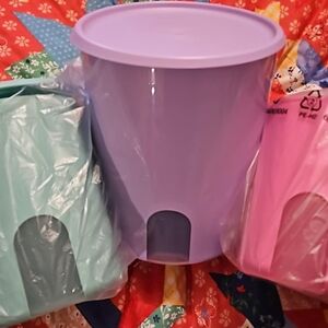 Tupperware One Touch Canister Set.